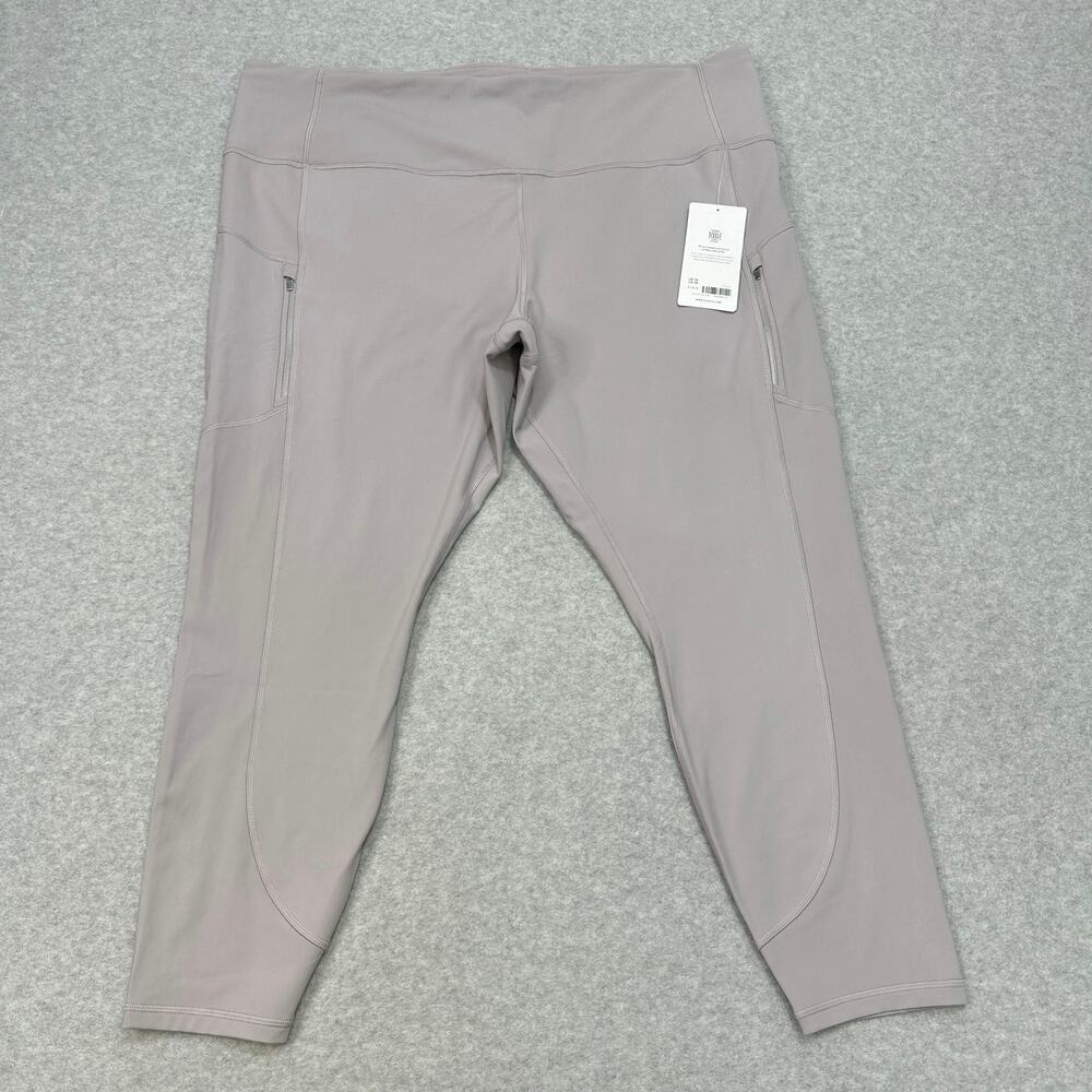 Athleta Rainer Pants WMNS 3X Gray/Lavender High Rise Plus Stretch Compression